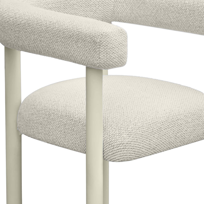 TOV Furniture Jackie Cream Outdoor Textured Dining Chair