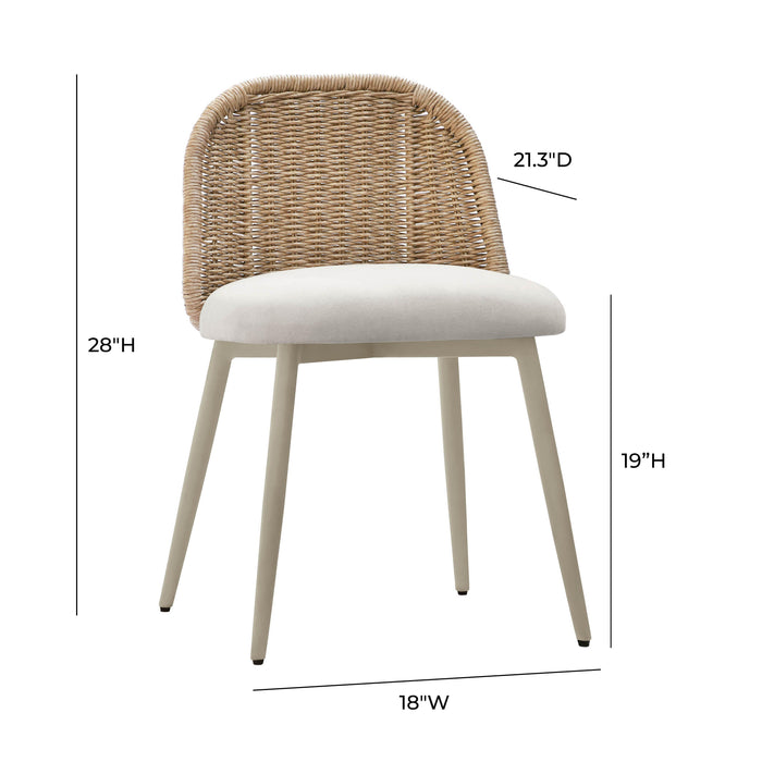 TOV Furniture Alexa Cream Outdoor Dining Chair