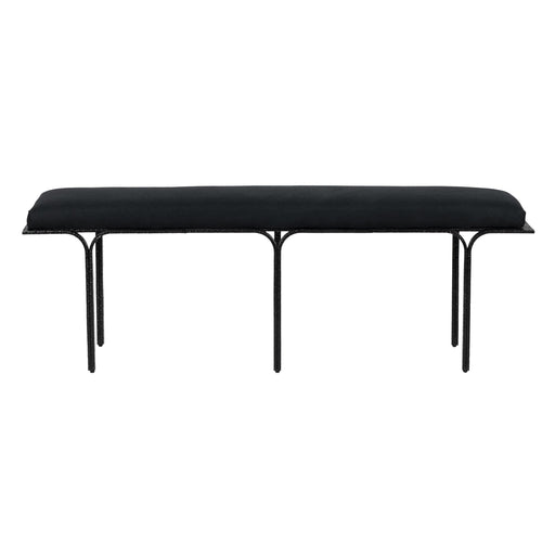 TOV Furniture Bryn Black Linen Bench