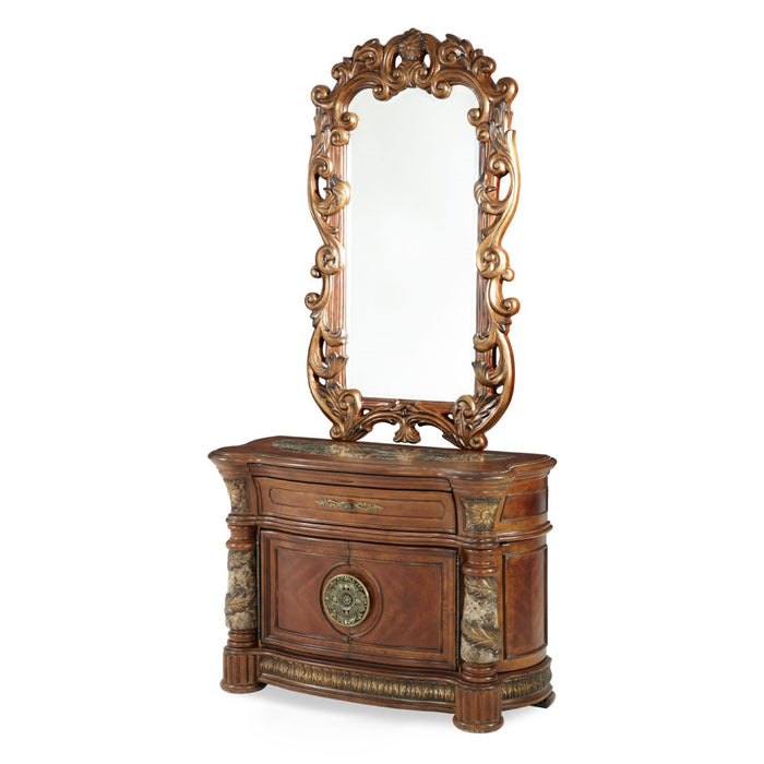 Michael Amini Villa Valencia Bachelor's Chest with Mirror - Classic Chest