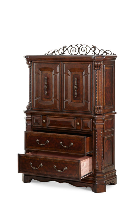 Michael Amini Windsor Court Gentleman's Chest - Vintage Fruitwood