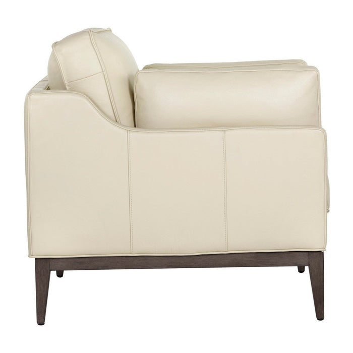 Sunpan Mackenzie Armchair - Astoria Cream Leather