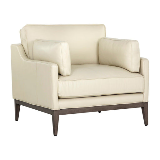 Sunpan Mackenzie Armchair - Astoria Cream Leather