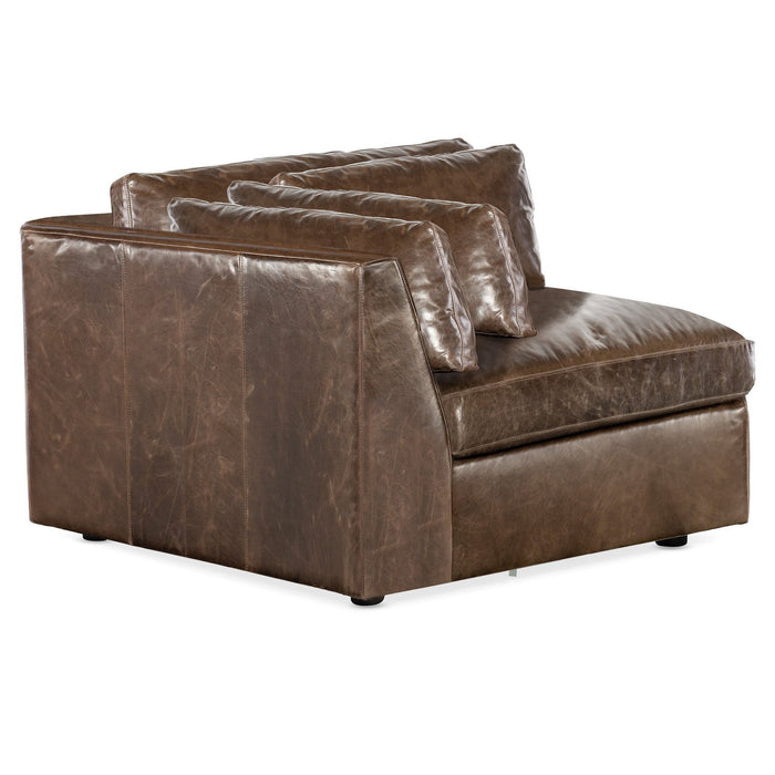 M Furniture Wilder 6 Piece Leather Sectional