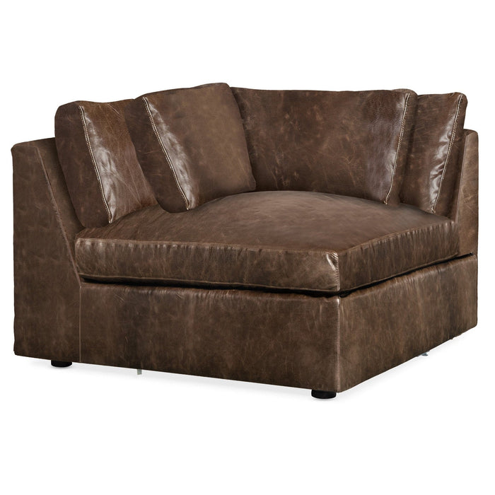 M Furniture Wilder 6 Piece Leather Sectional