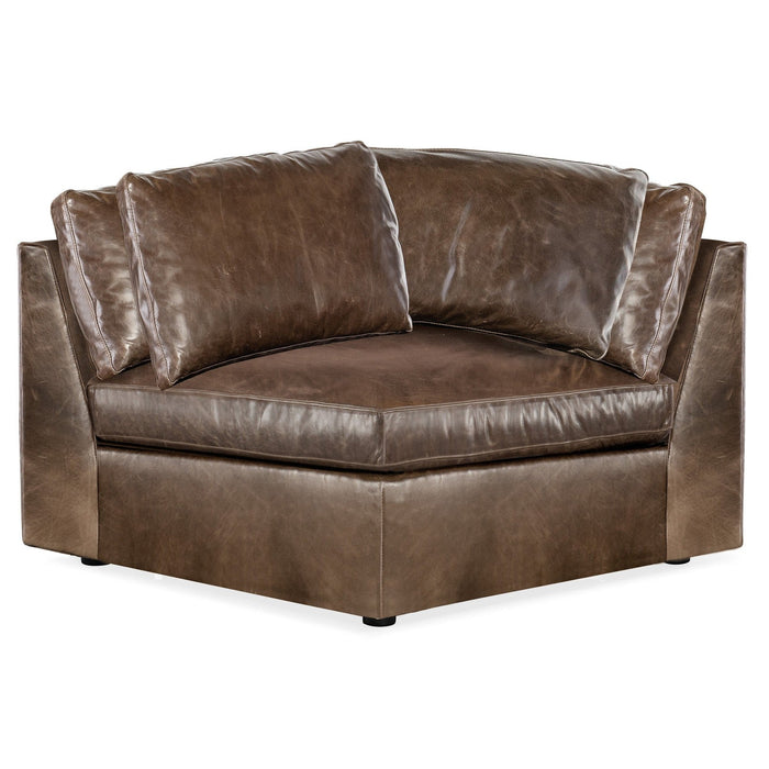 M Furniture Wilder 6 Piece Leather Sectional