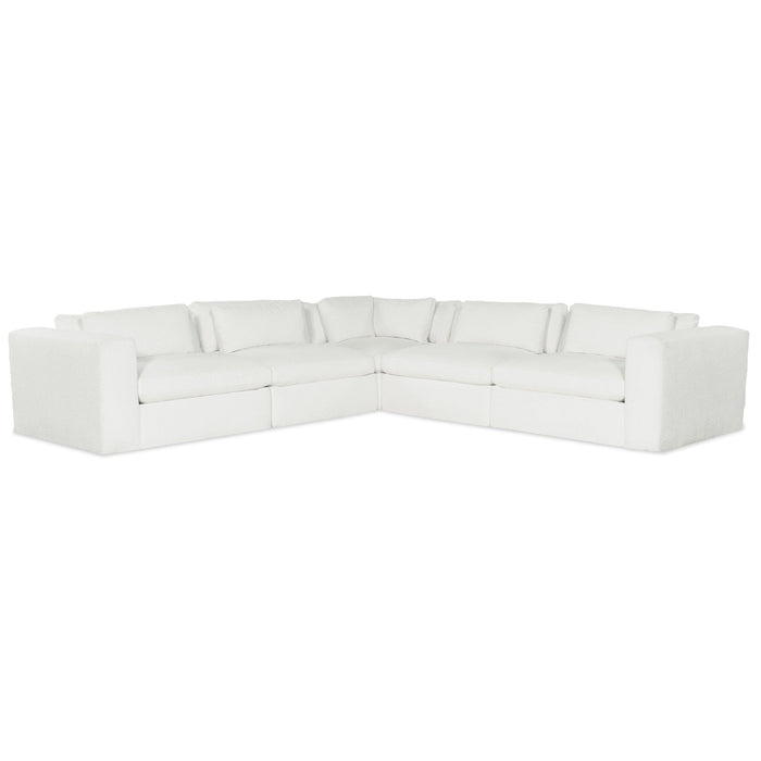 M Furniture WIlder 5 Piece Fabric Sectional