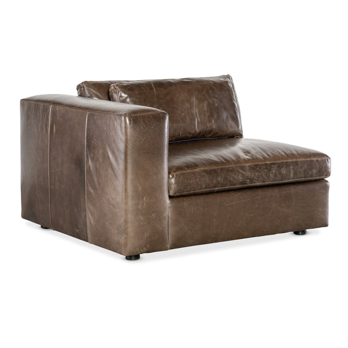 M Furniture Wilder 6 Piece Leather Sectional