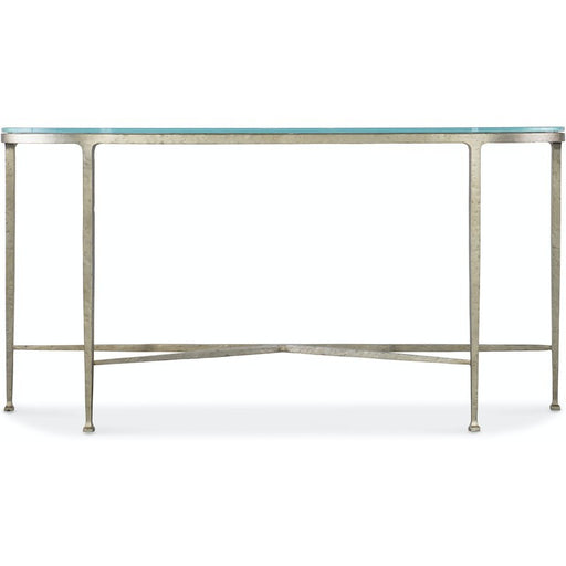 M Furniture Cora Glass Top Console Table