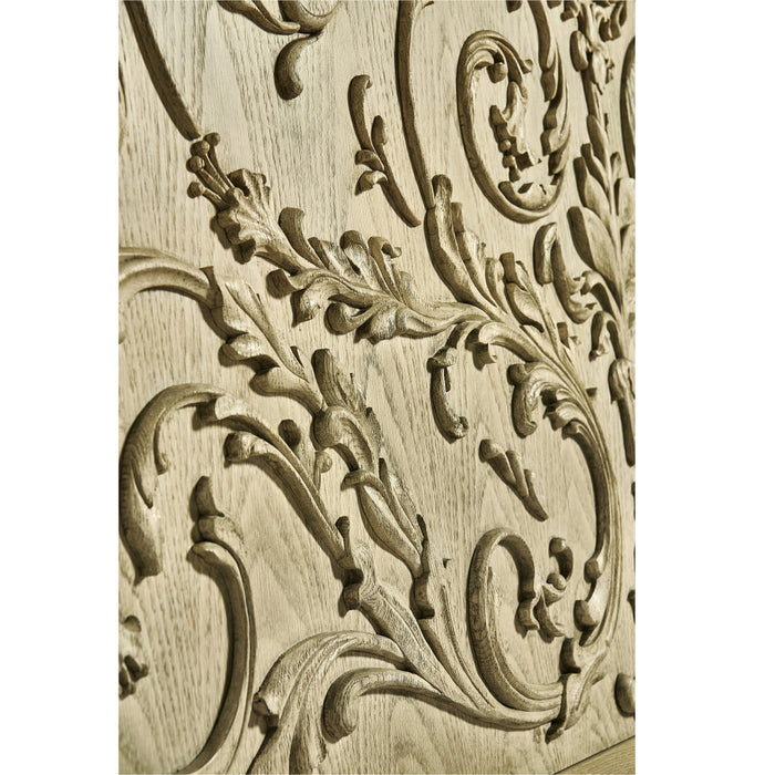 Jonathan Charles Moon Flower Carved Bed