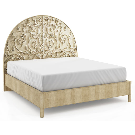 Jonathan Charles Moon Flower Carved Bed