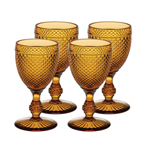 Vista Alegre Bicos Ambar Water Goblets Ambar - Set of 4