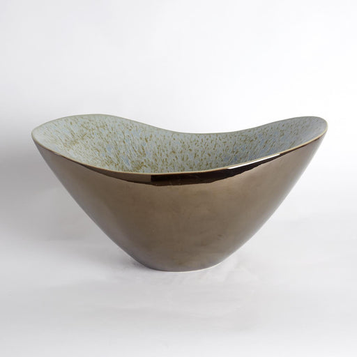 Global Views Martas Bowl-Bronze Reactive Blue