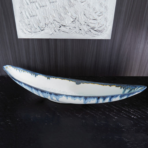 Global Views Glass Drip Canoe Bowl