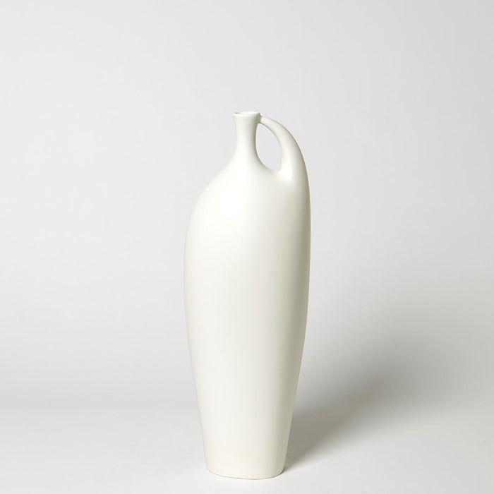 Global Views Indentation Vase-Matte White