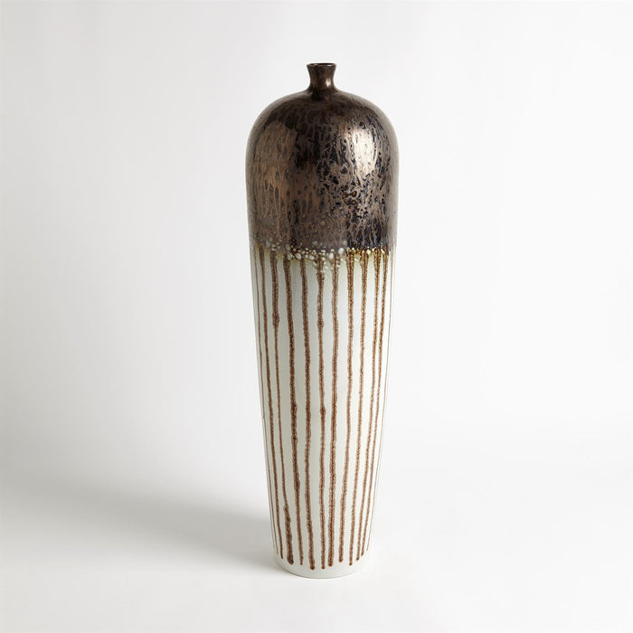 Global Views Reactive Bronze Stripe Vessel