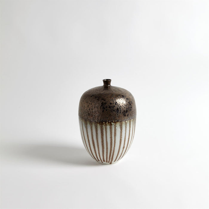 Global Views Reactive Bronze Stripe Vessel