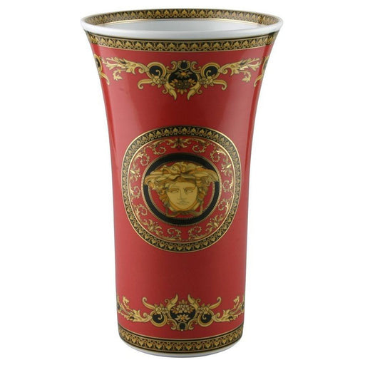 Versace Medusa Red Vase - 13.5 inch