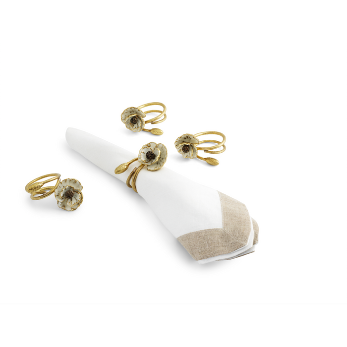 Michael Aram Anemone Napkin Set of 4 Rings