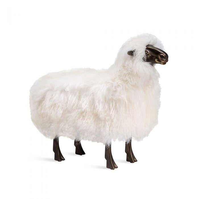 Interlude Home Phillippe Sheep Sculpture - Ivory