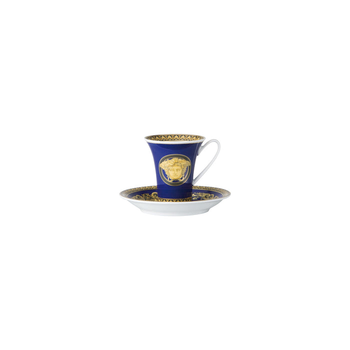 Versace Medusa AD Cup & Saucer - Blue