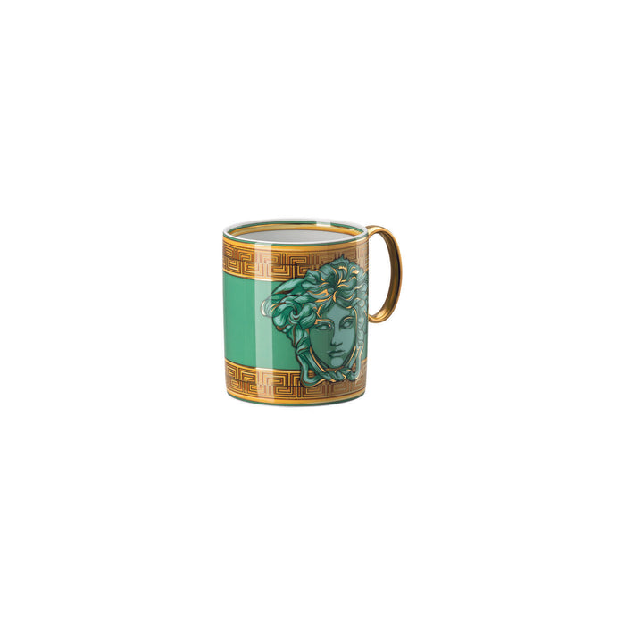 Versace Medusa Amplified Mug With Handle - Green Coin