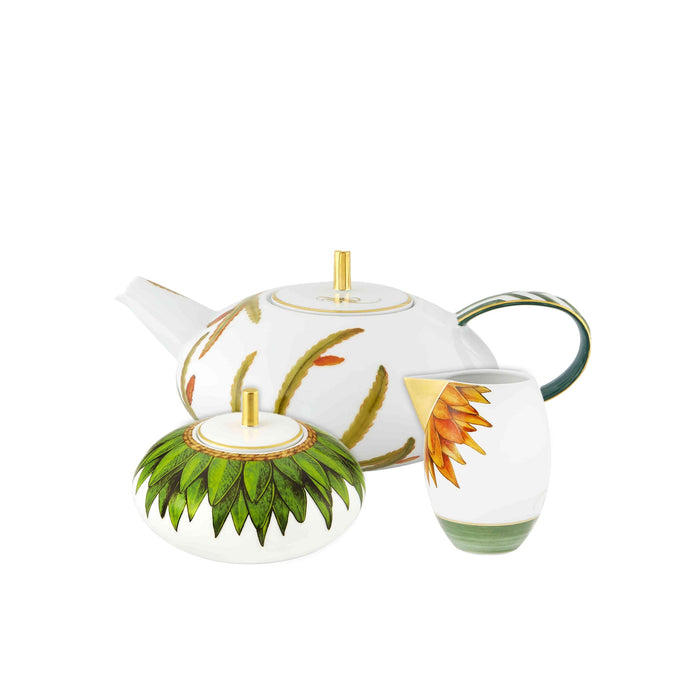 Vista Alegre Amazonia Tea Pot - Creamer And Sugar Box Set