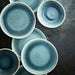 Rosenthal Junto Aquamarine Stoneware Covered Sugar Bowl Set with indent