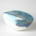 Global Views Ivory Turquoise Feather Swirl Oval Bowl