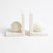 Global Views Alabaster Ball Bookends-Pair