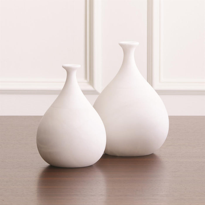 Global Views Alabaster Teardrop Vase