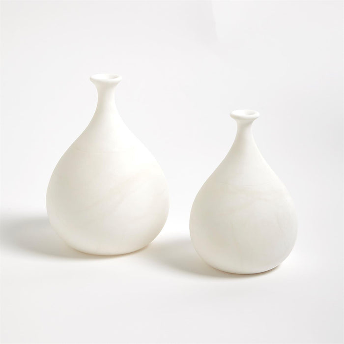 Global Views Alabaster Teardrop Vase