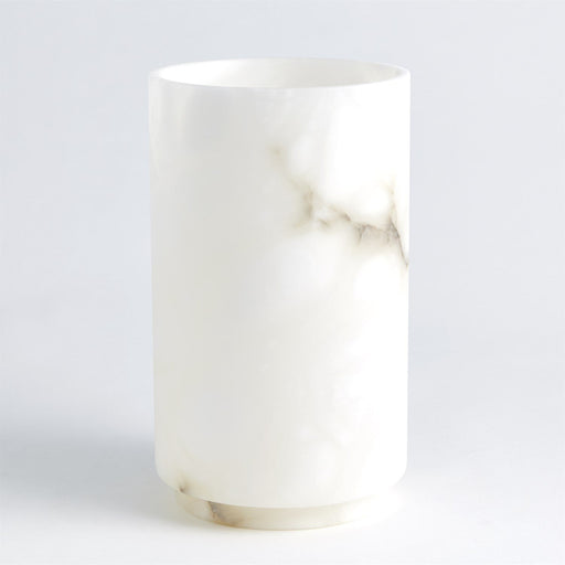 Global Views Alabaster Cylinder Vase White