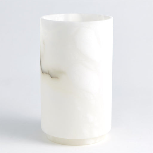 Global Views Alabaster Cylinder Vase White