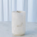 Global Views Alabaster Cylinder Vase White