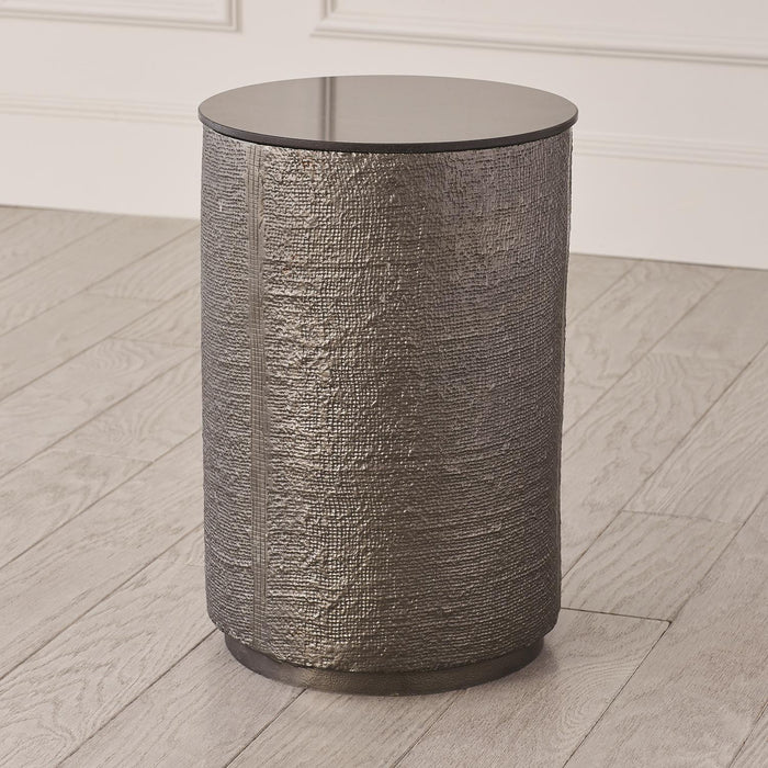 Global Views Hemp Etched Barrel Table