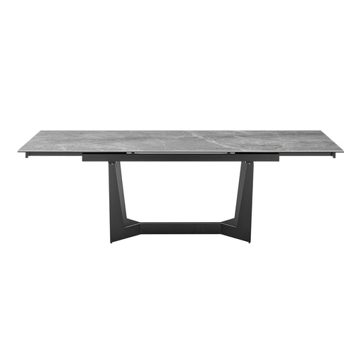 Euro Style Mateo 95" Extension Dining Table in Venice Gray Ceramic Glass Top