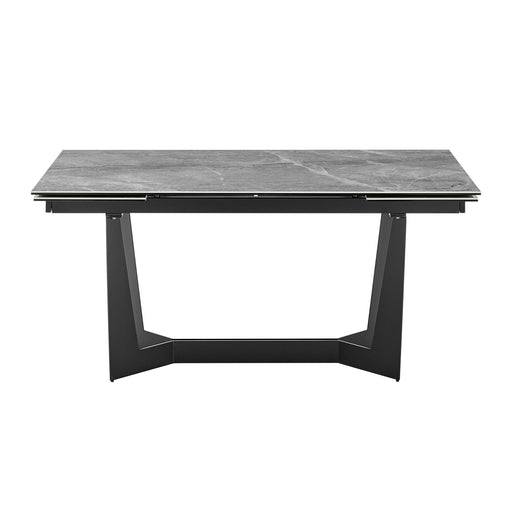 Euro Style Mateo 95" Extension Dining Table in Venice Gray Ceramic Glass Top