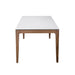 Euro Style Haldis 71" Dining Table White Ceramic Glass/Walnut