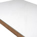 Euro Style Haldis 71" Dining Table White Ceramic Glass/Walnut