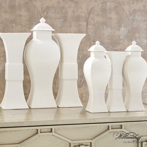 Global Views Garniture Vase-Matte White