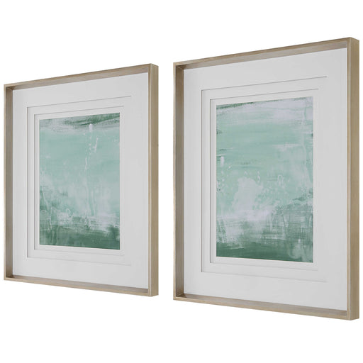 Uttermost Coastal Patina Modern Framed Prints - Set of 2