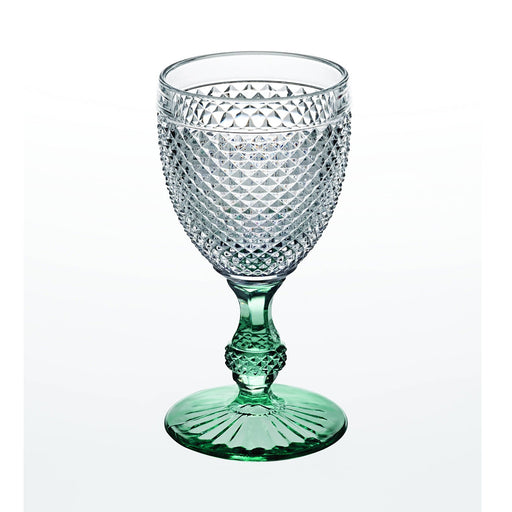 Vista Alegre Bicos Bicolor Goblet with Green Stem