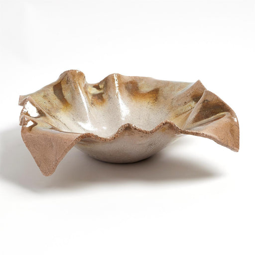 Global Views Folded Ripple Bowl-Raku