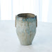 Global Views Pinch Pot Vase Reactive Seafoam