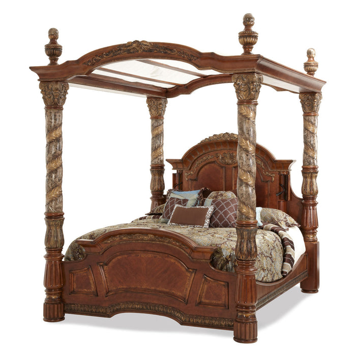 Michael Amini Villa Valencia Canopy Bed