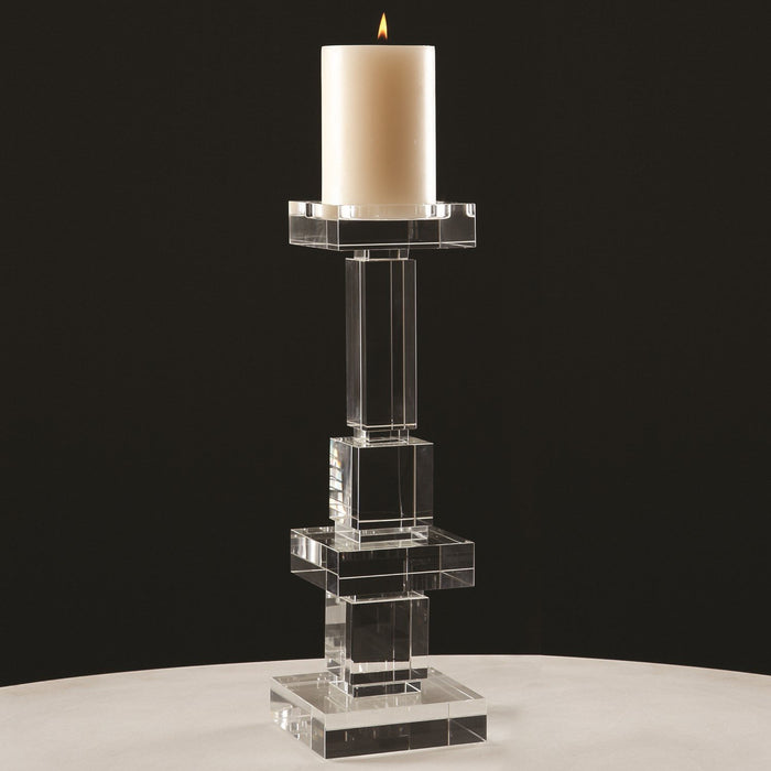 Global Views Brilliant Pillar Candle Holder