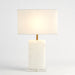 Global Views Alabaster Rectangular Table Lamp Brass