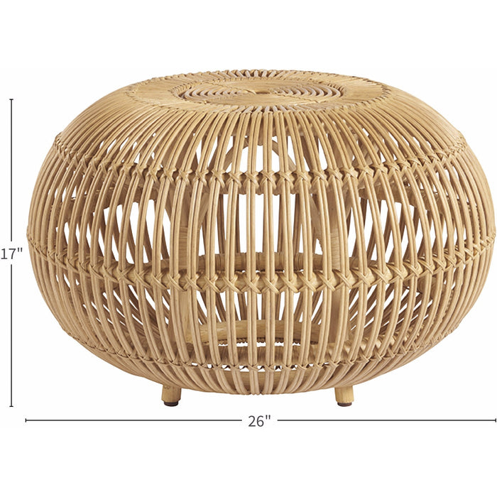 Universal Furniture Coastal Living Small Rattan Scatter Table DSC