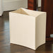 Global Views Folded Leather Wastebasket